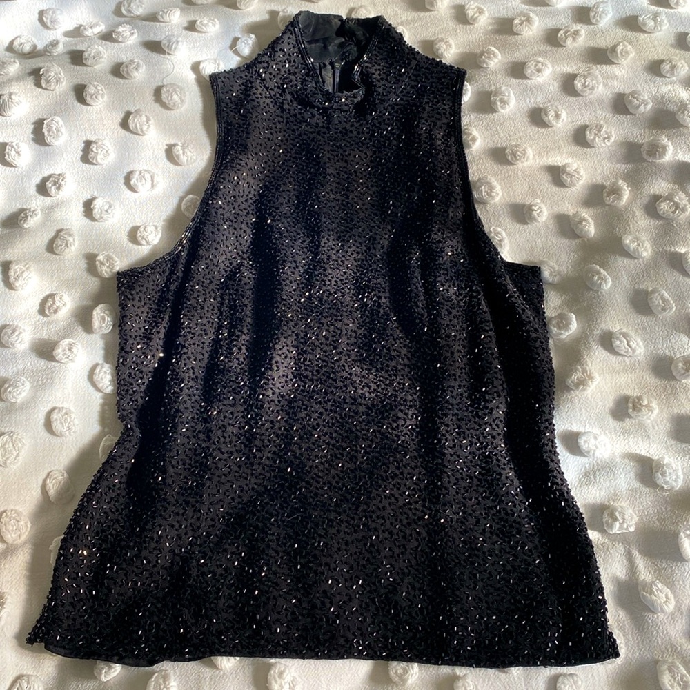 Vintage beaded HOBBS sleeveless blouse 🏴󠁧󠁢󠁥󠁮󠁧󠁿